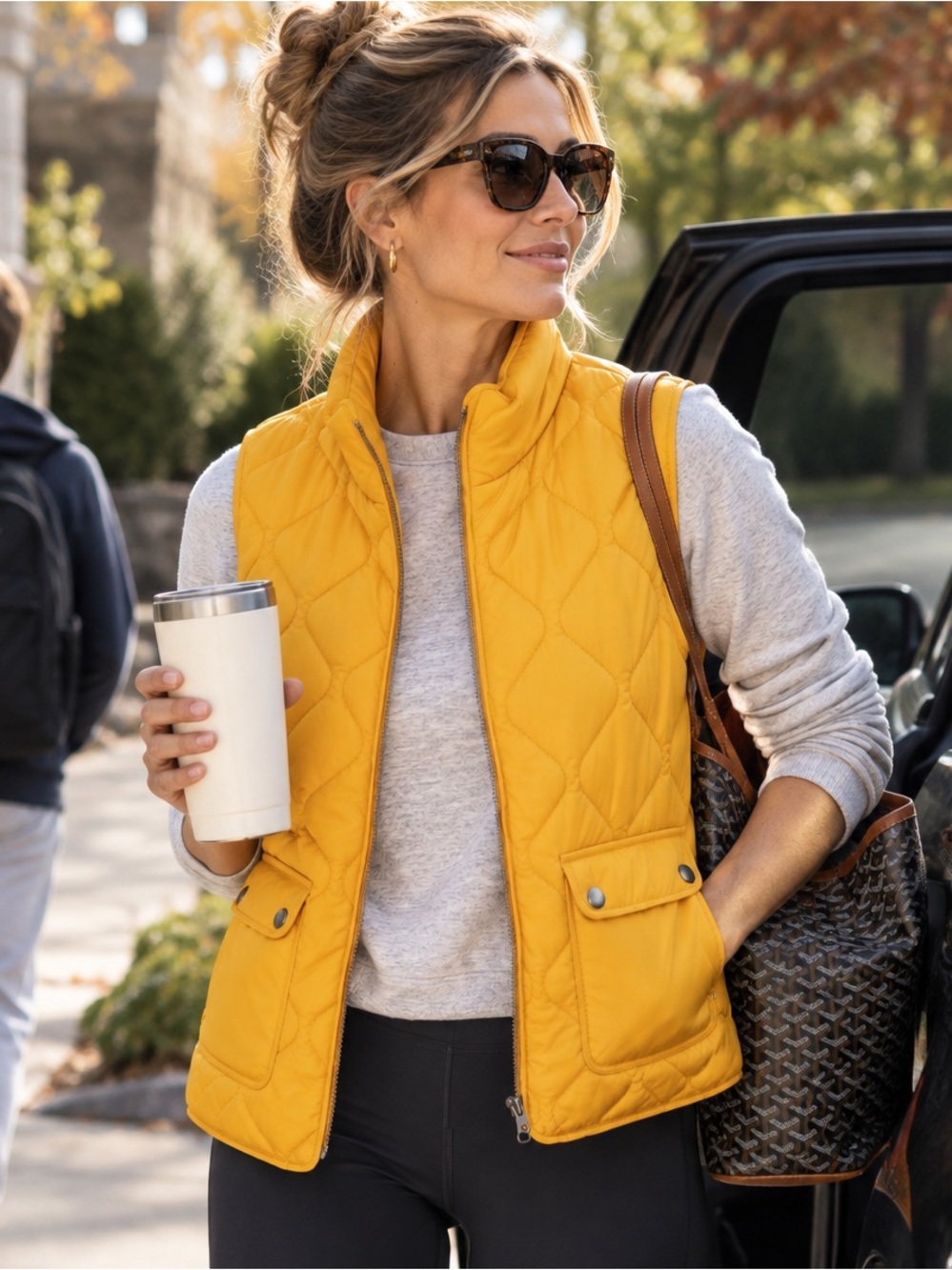 Golden Yellow Quilted Puffer Vest NWOT | Herizon Versatile Fall / Winter Layer